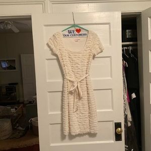 Betsy Johnson White Ruffle Dress
